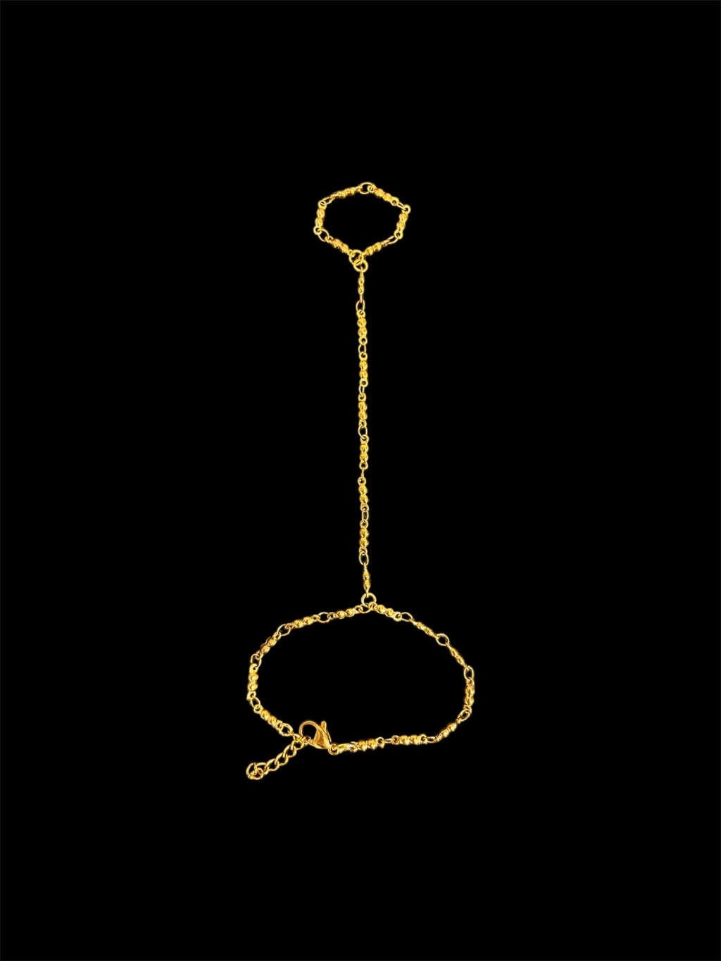 Minimal Hand Chain Bracelet with Ring Link - draft
