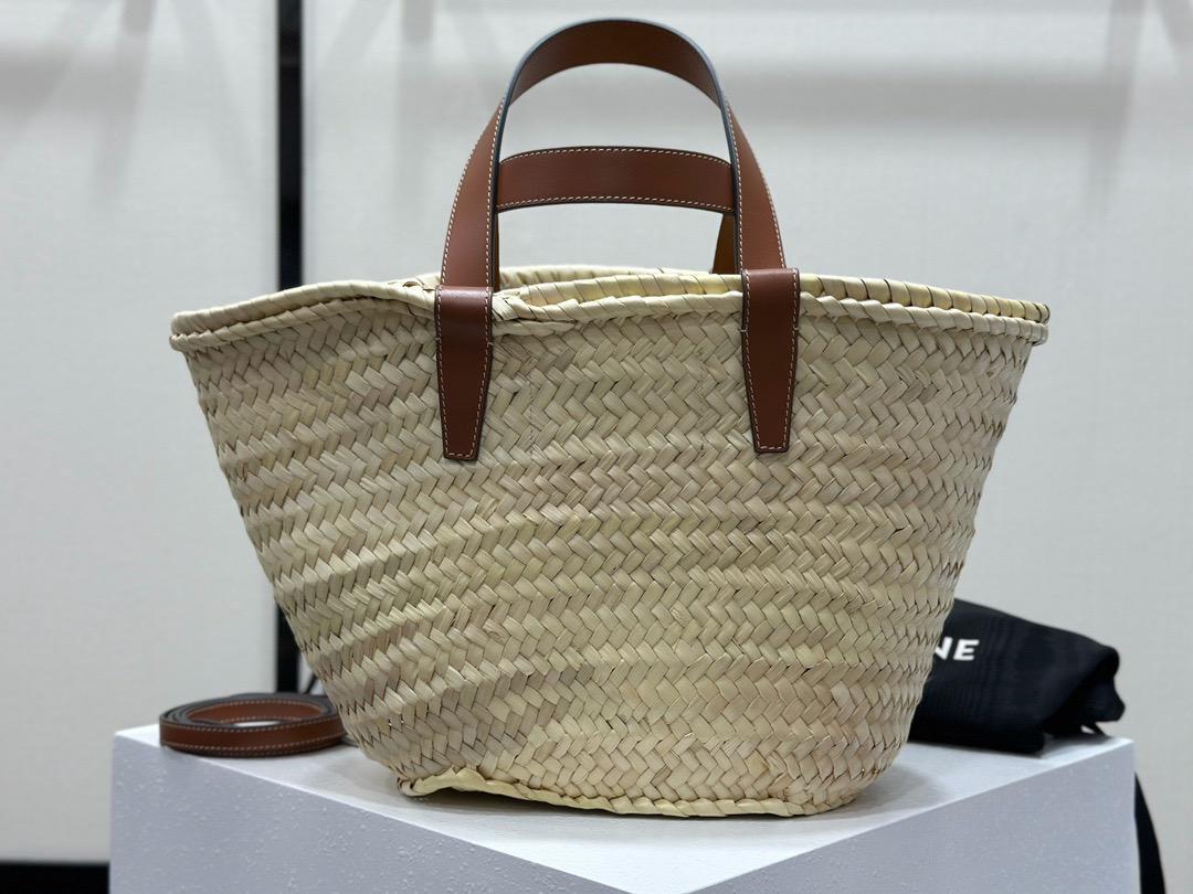 Classic Handwoven Palm Basket Bag