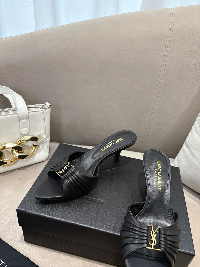 Elegant Open-Toe Heeled Mules