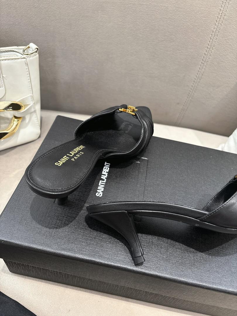 Elegant Open-Toe Heeled Mules