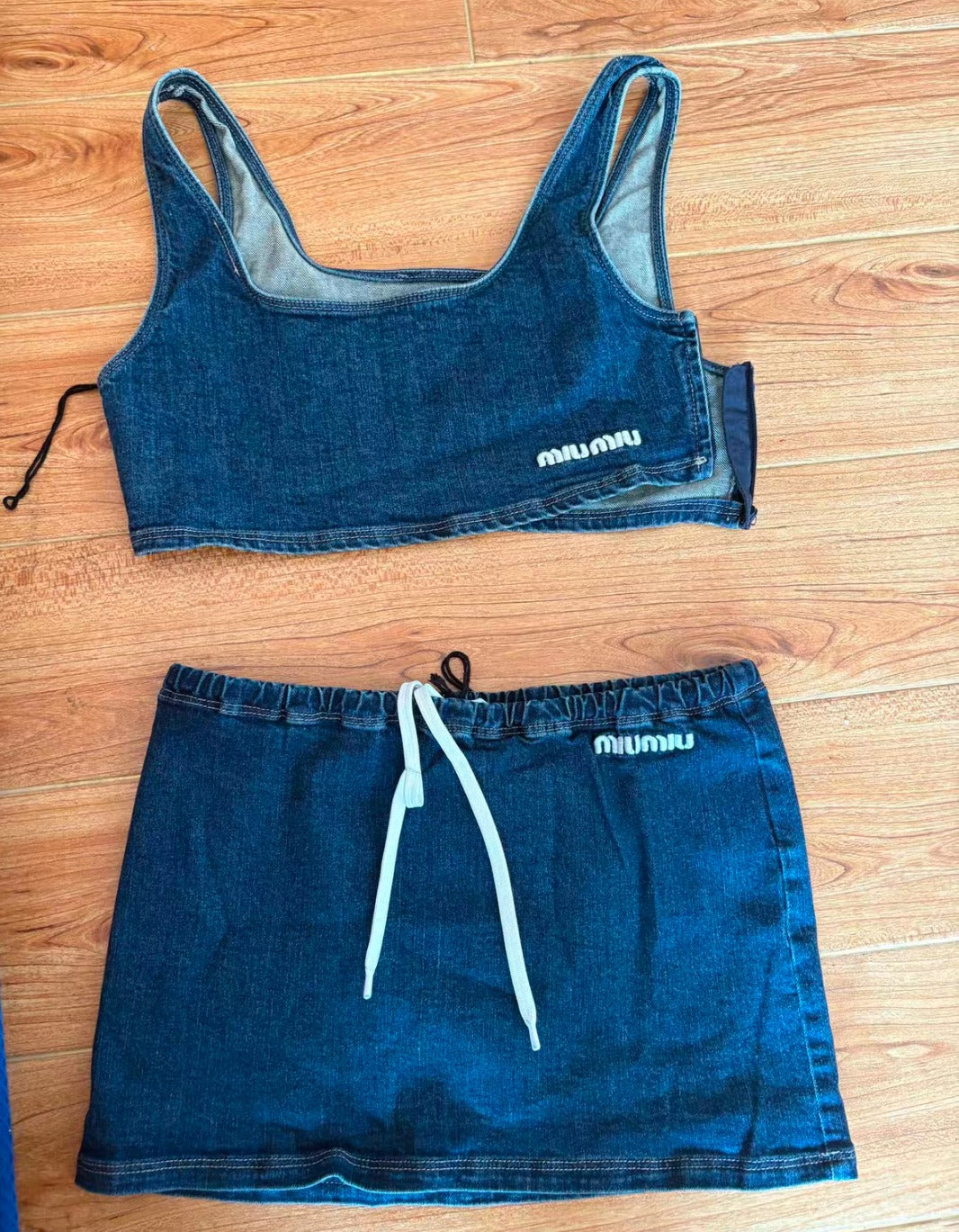 Two-Piece Stretch Denim Set