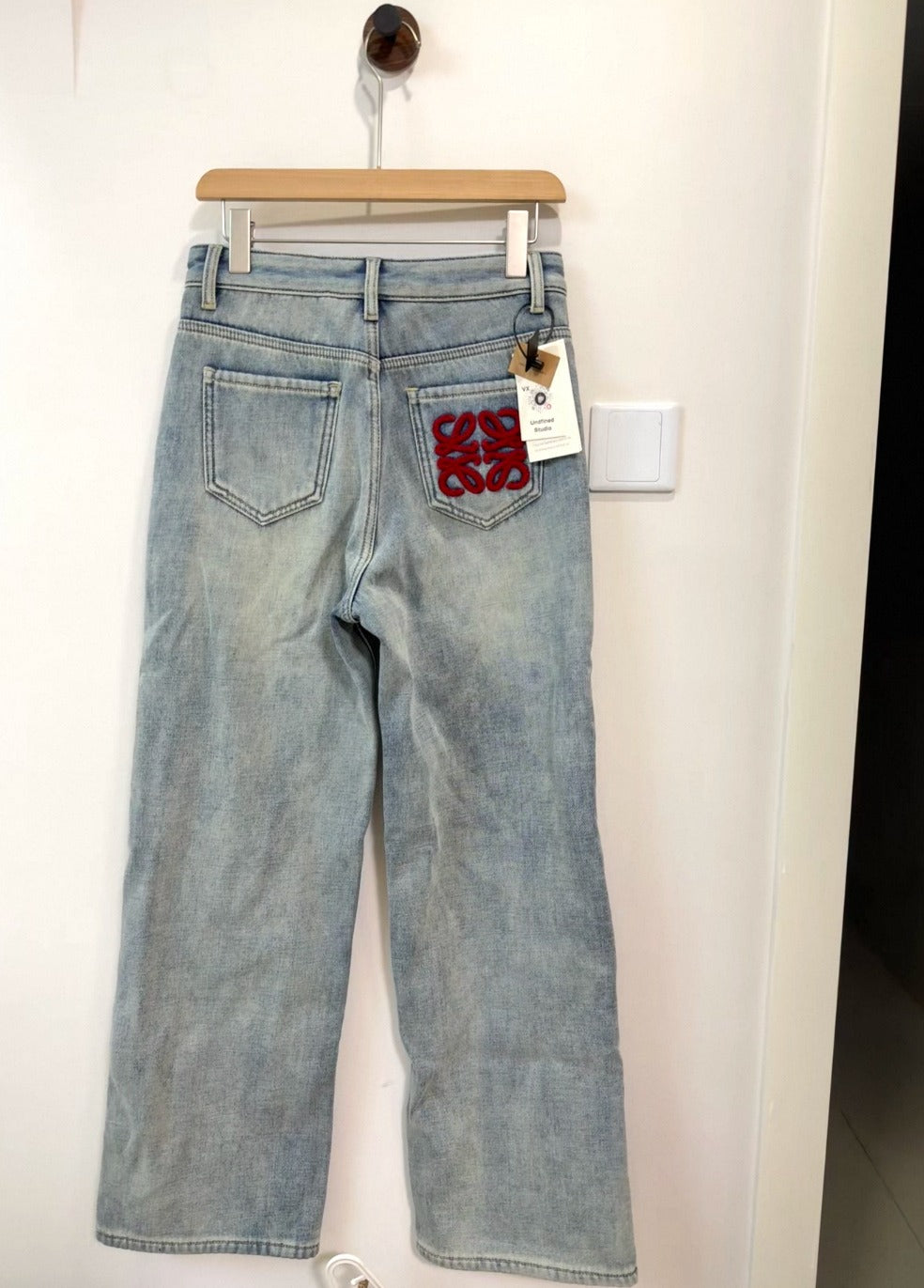 Fleece-Lined Denim Pants - draft