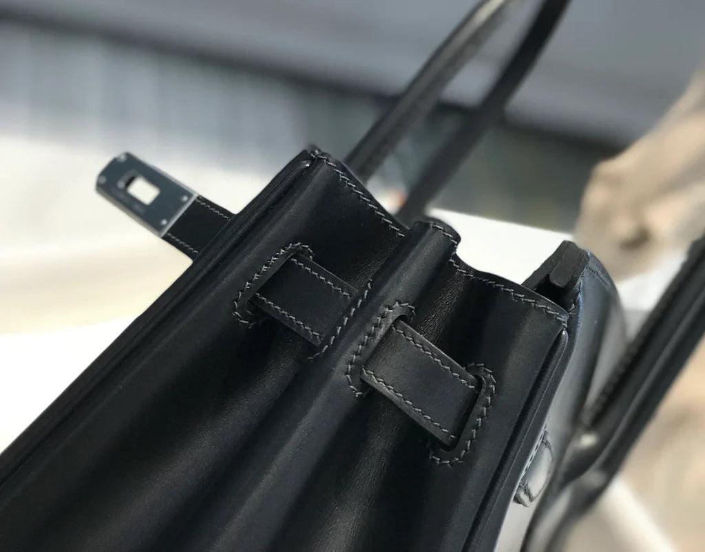 Black Leather Bag 30