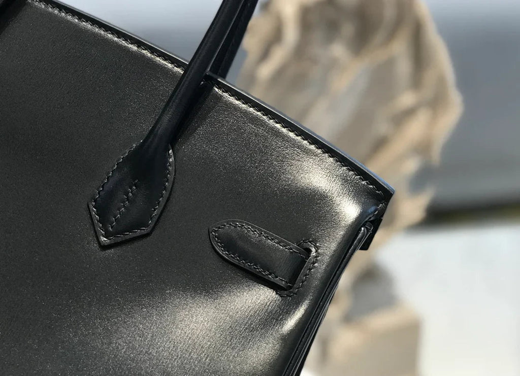 Black Leather Bag 30