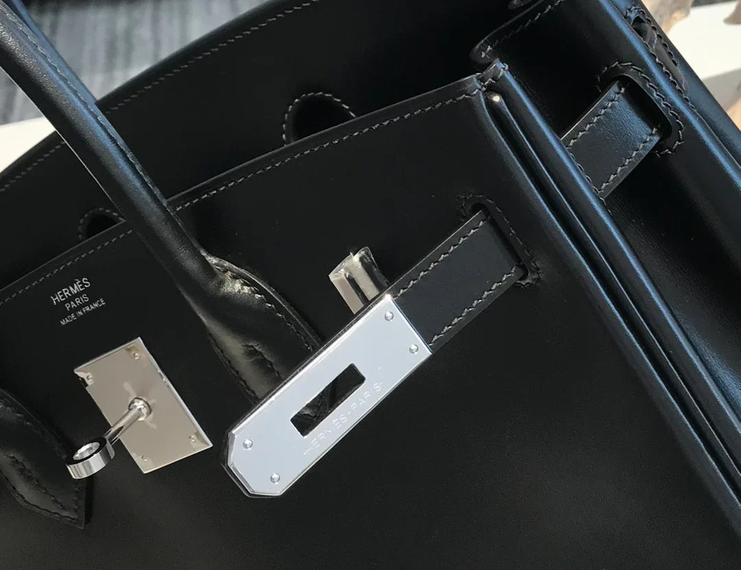 Black Leather Bag 30