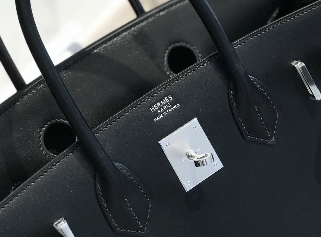Black Leather Bag 30