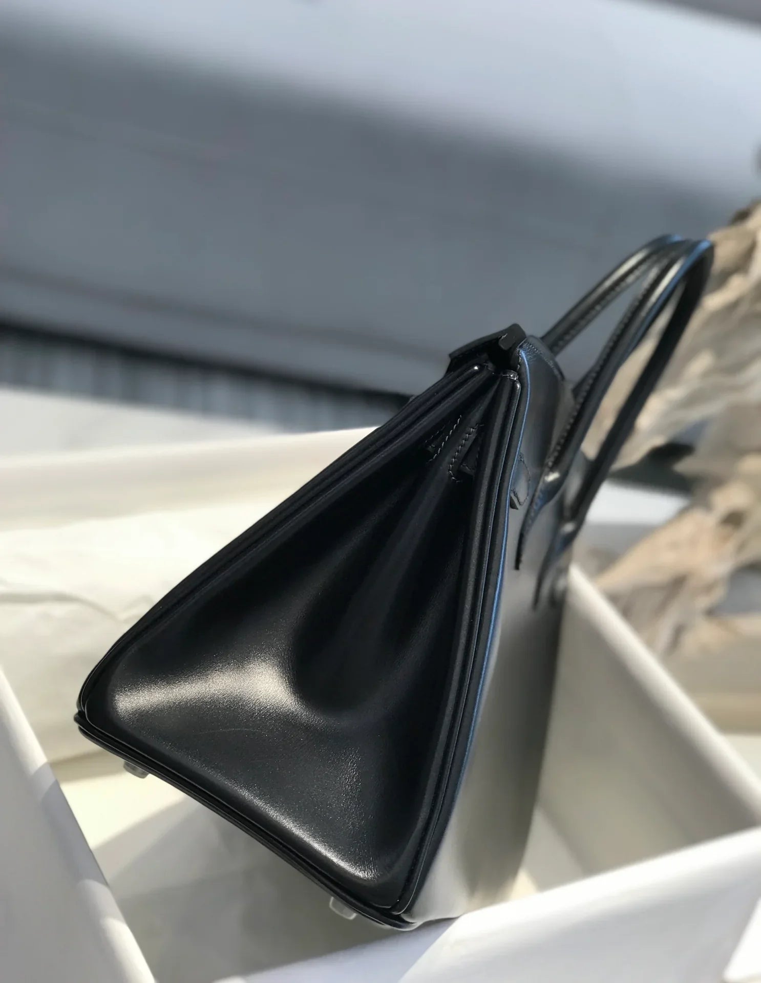 Black Leather Bag 30