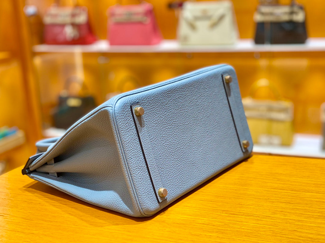 30 Togo Blue with Palladium Hardware