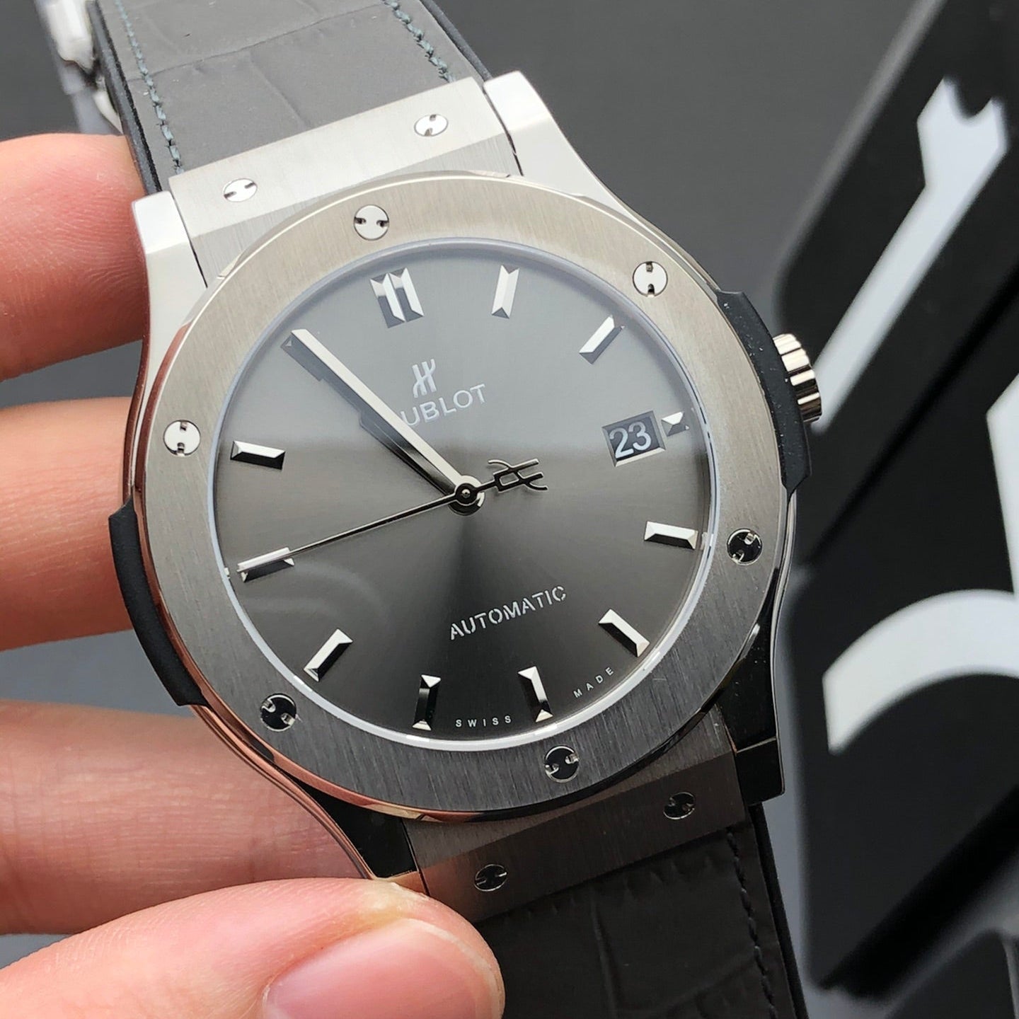 Silver Gradient Dial Watch 42 mm - draft