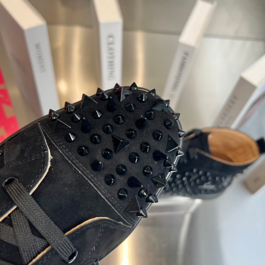High-Top Black Studded Sheep King Sneakers - draft