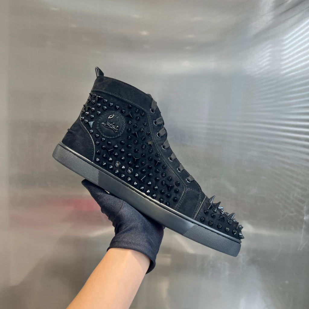High-Top Black Studded Sheep King Sneakers - draft