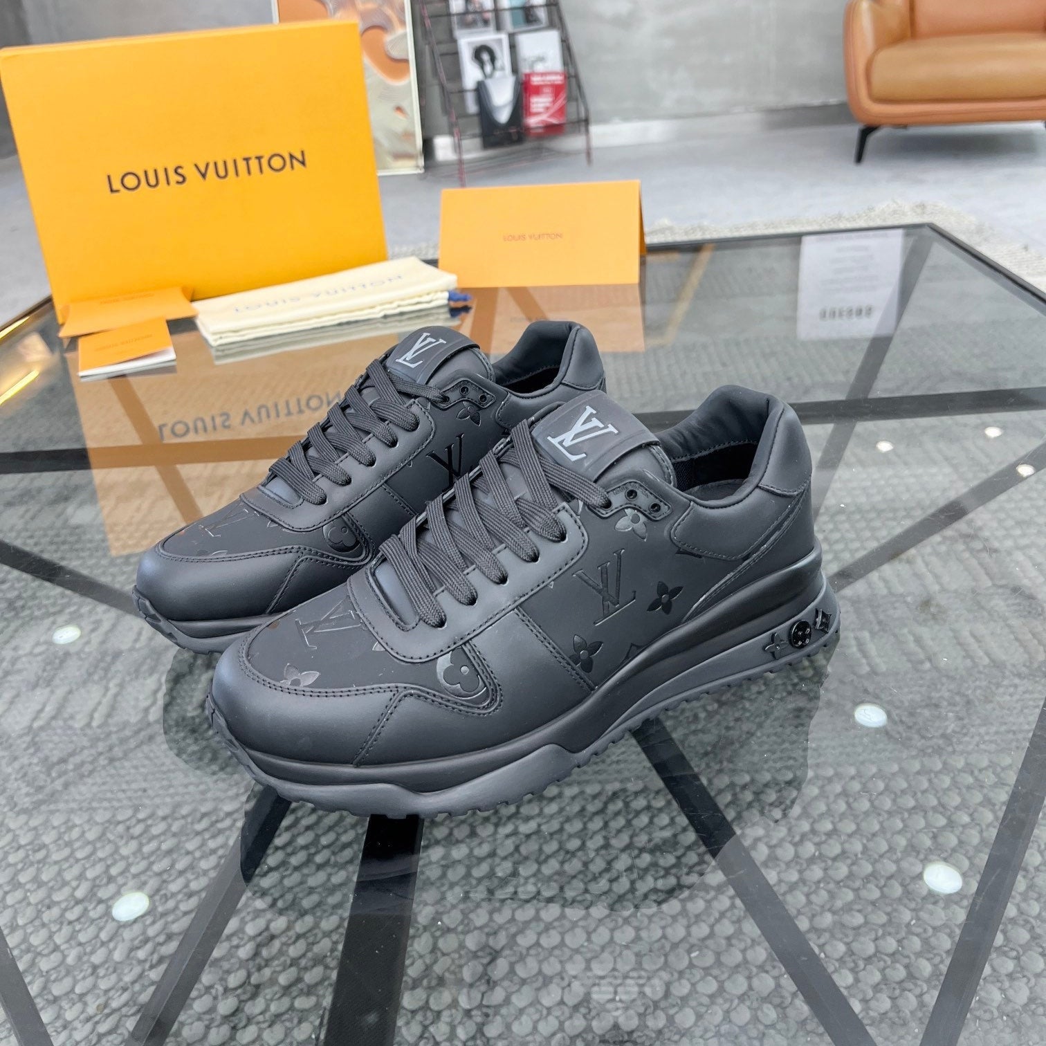 Premium Italian Leather Street-Style Sneakers - draft