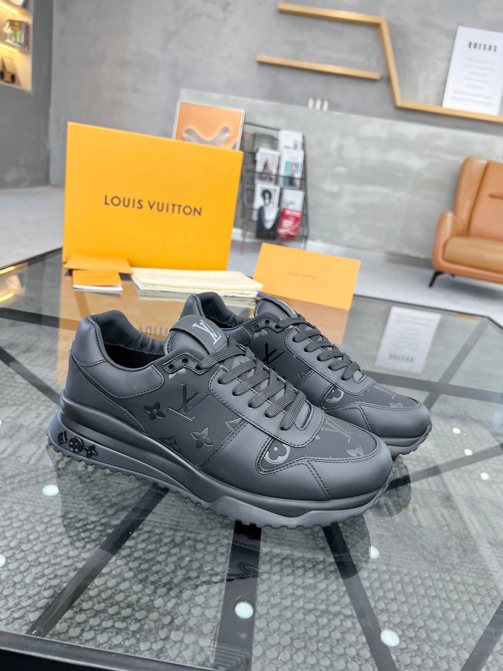 Premium Italian Leather Street-Style Sneakers - draft