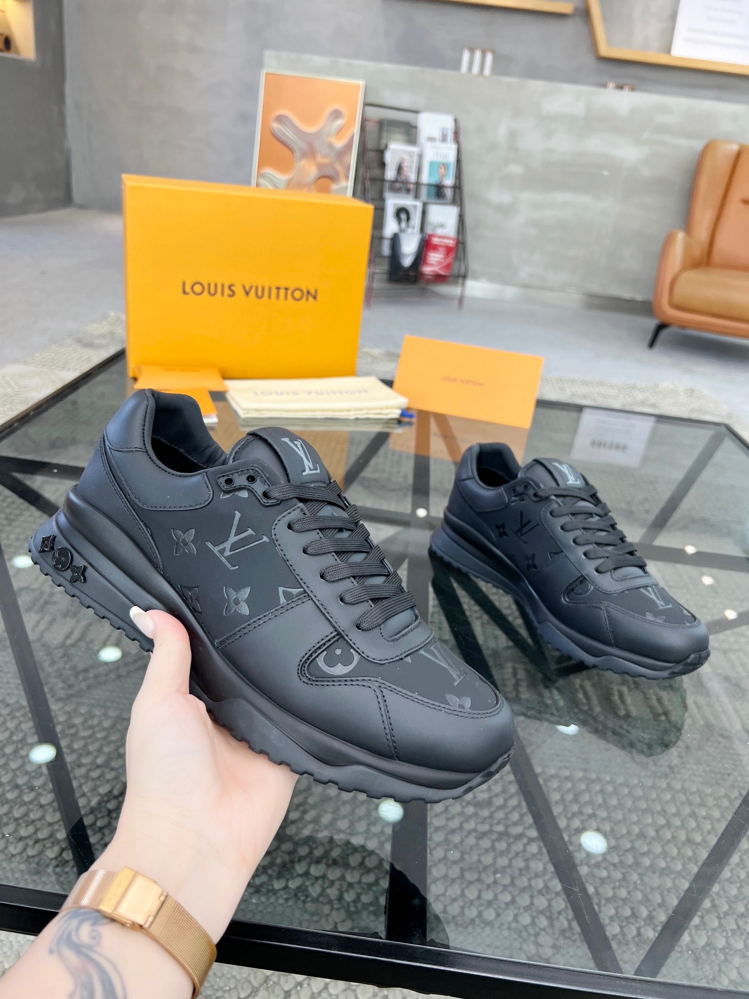 Premium Italian Leather Street-Style Sneakers - draft