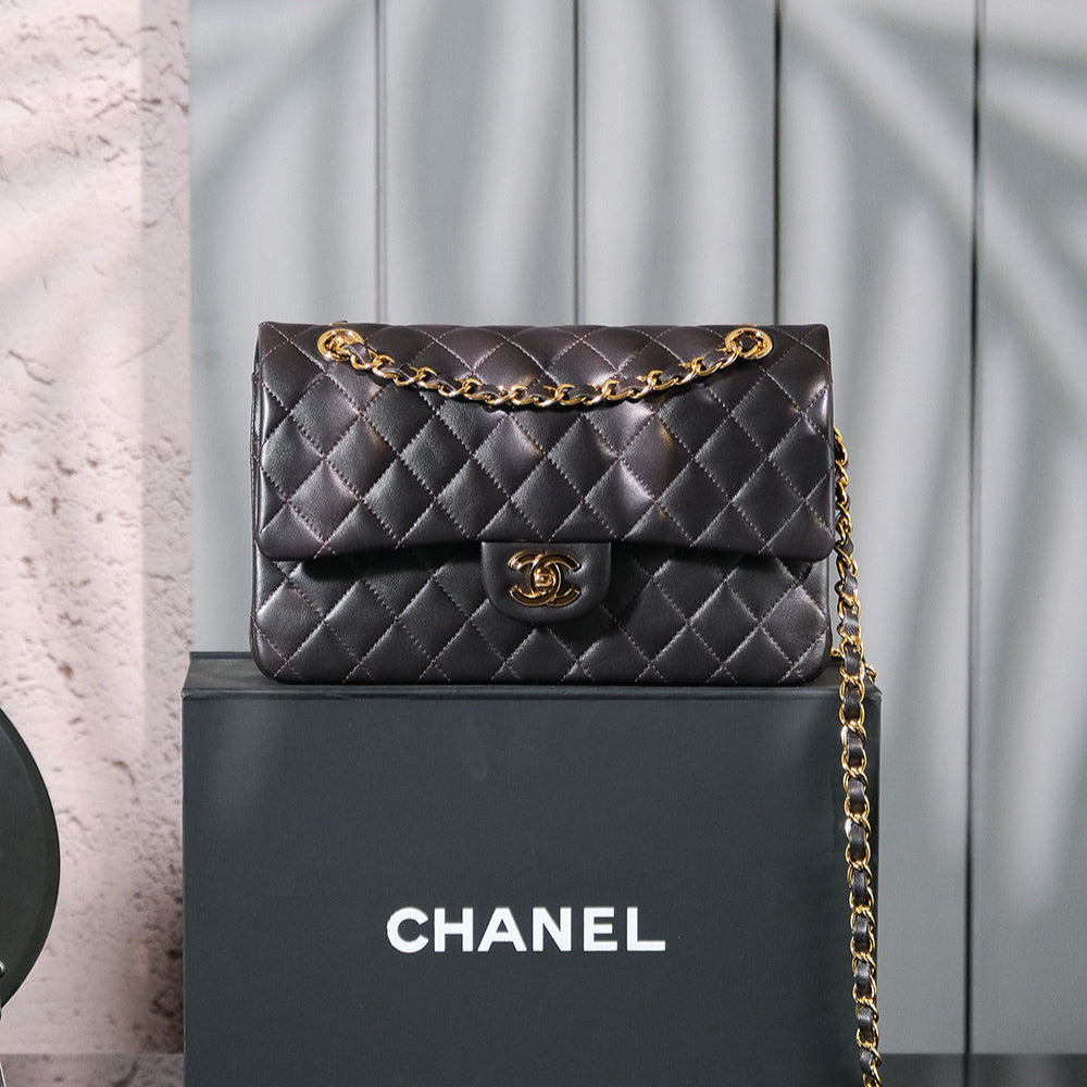 Classic Double Flap Bag – Black (20cm / 25cm) - draft