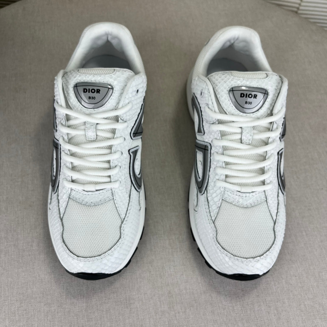 B30 Inspired Sneakers – White Snake Leather - draft