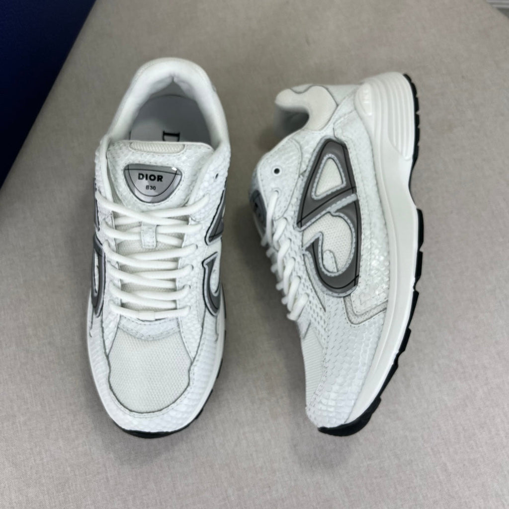 B30 Inspired Sneakers – White Snake Leather - draft