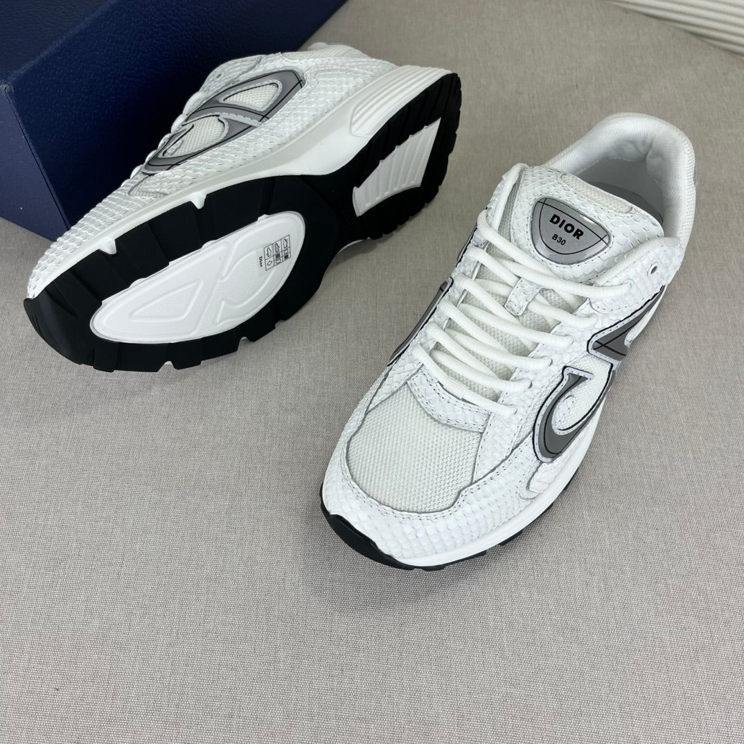 B30 Inspired Sneakers – White Snake Leather - draft
