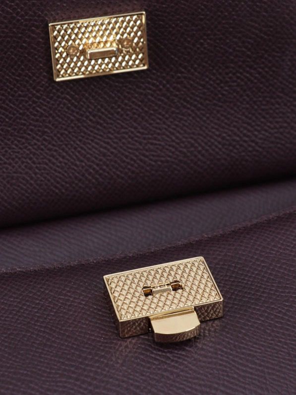 DG Structured Leather Top-Handle Bag – Small Size