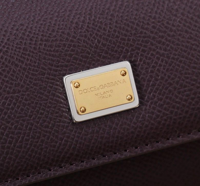 DG Structured Leather Top-Handle Bag – Small Size